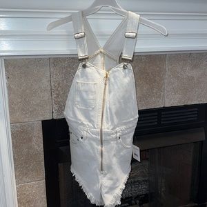 Free People brand new w tags shorts overall off white size 4